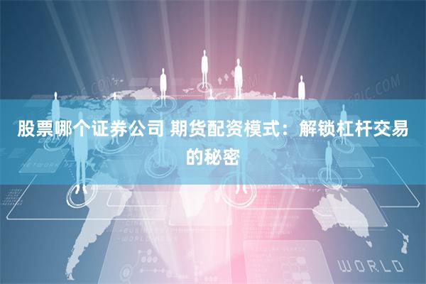 股票哪个证券公司 期货配资模式：解锁杠杆交易的秘密